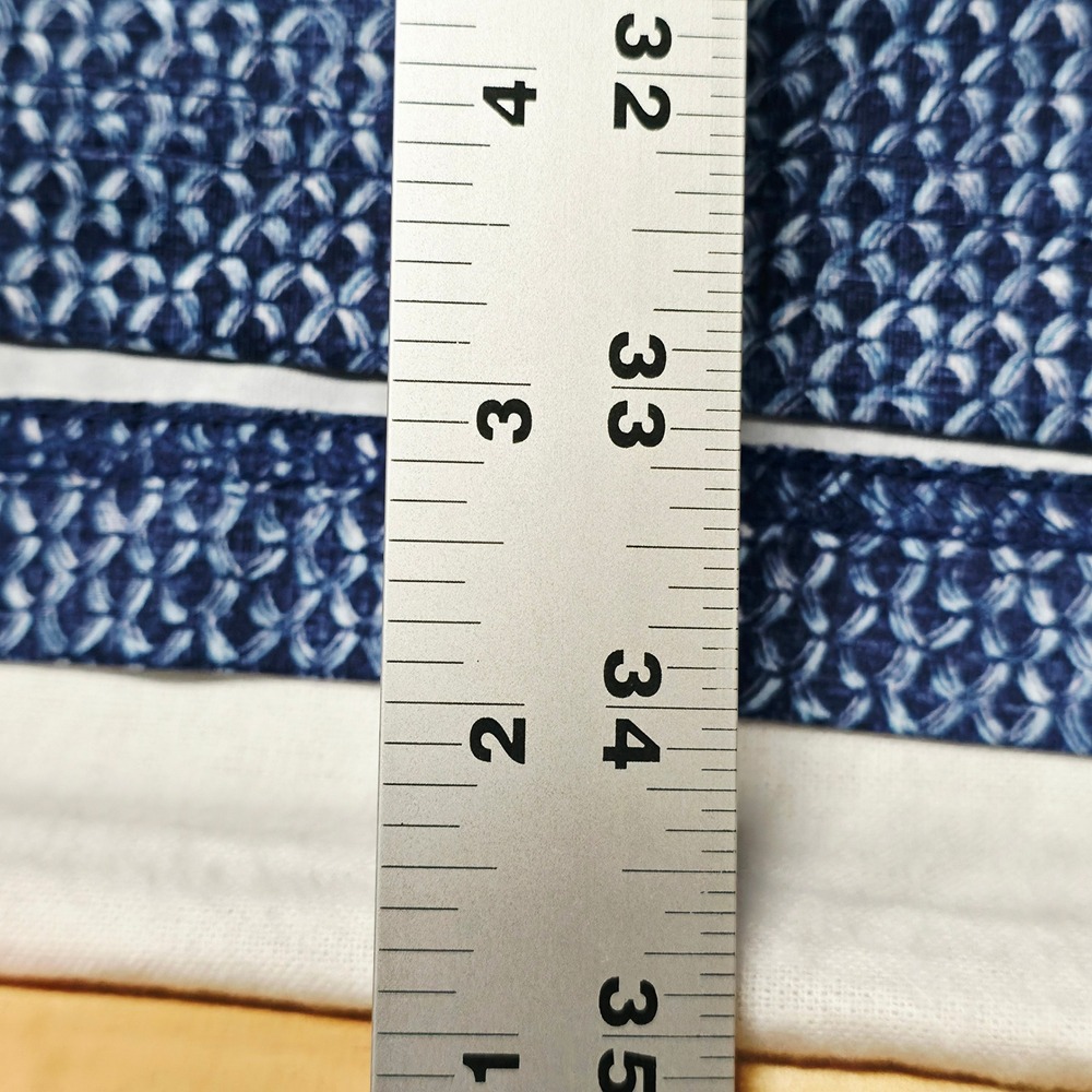 Johnnie-O Polo Shirt Men's XXL Blue Geometric Print UPF 50 Stretch Performance - Picture 5 of 8